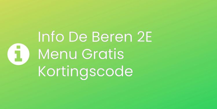 De Beren 2E Menu Gratis Section Header Image