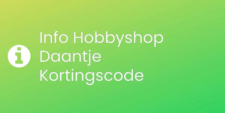 Hobbyshop Daantje Section Header Image