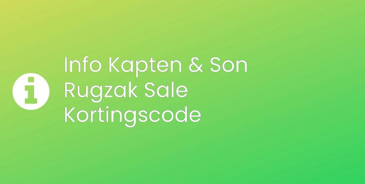 Kapten & Son Rugzak Sale Section Header Image